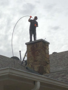 man on chimney